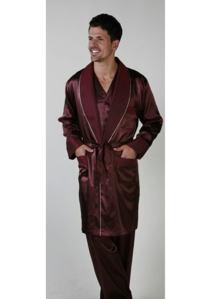 Saten Pijama Takım ve Robdöşambr 3lü Damat Çeyiz Set ANC333