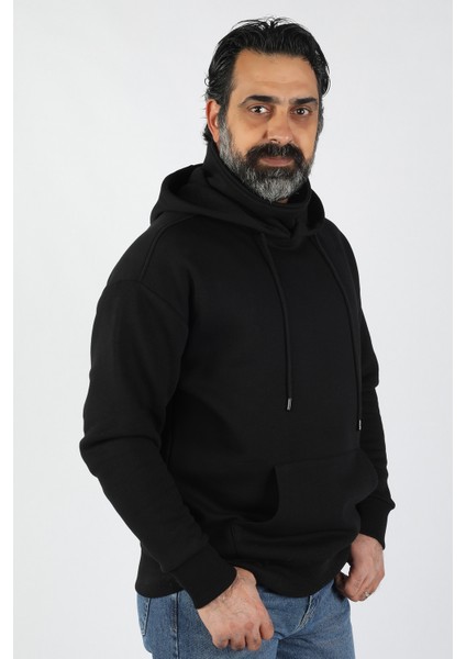 Erkek Kapüşonlu Polar Sweat