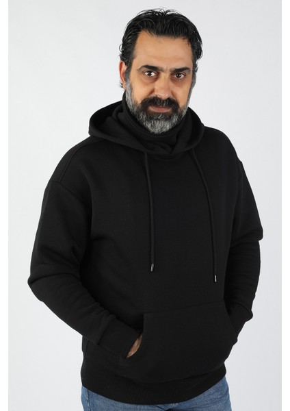 Erkek Kapüşonlu Polar Sweat