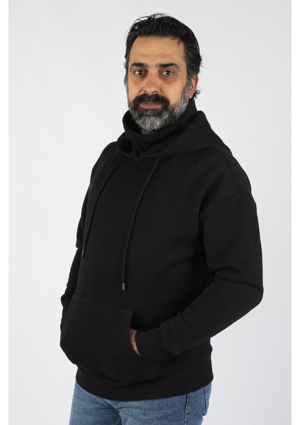 Erkek Kapüşonlu Polar Sweat
