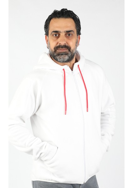 Erkek Kapüşonlu Polar Sweat