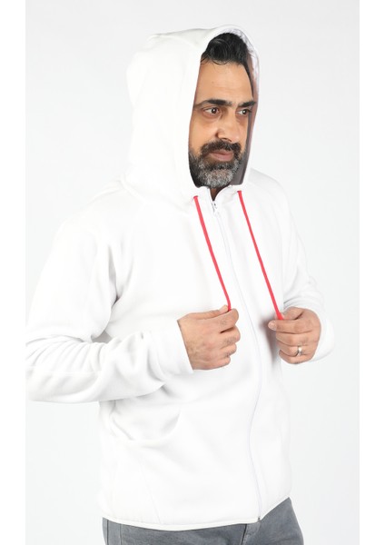 Erkek Kapüşonlu Polar Sweat