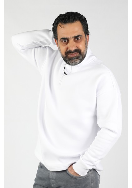 Unisex Balıkçı Yaka Polar Sweat
