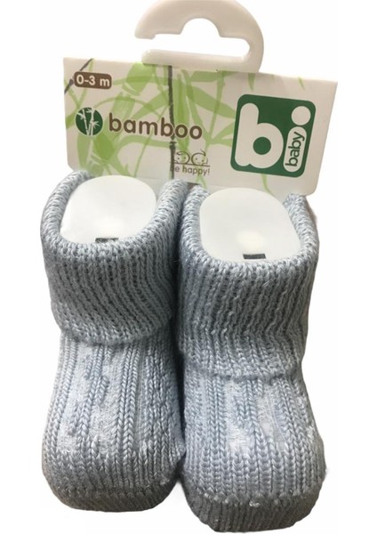 Bambu Jakarlı Kız Erkek Bebek Yumuşak Çorap