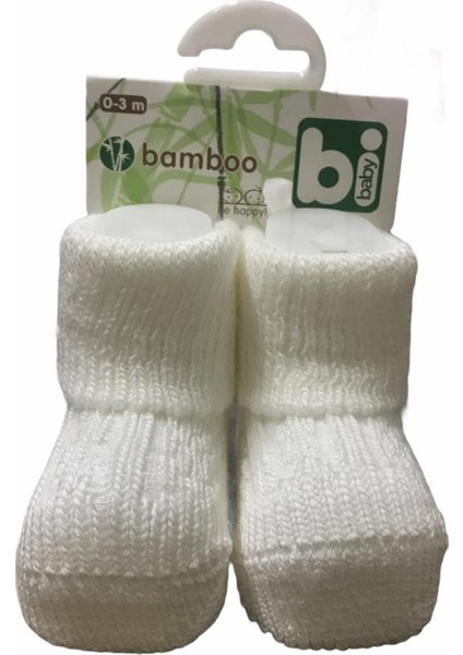 Bambu Jakarlı Kız Erkek Bebek Yumuşak Çorap