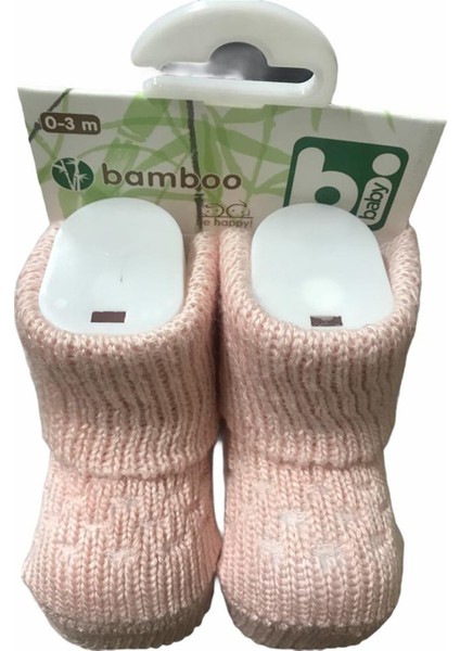 Bambu Jakarlı Kız Erkek Bebek Yumuşak Çorap