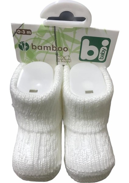 Bambu Jakarlı Kız Erkek Bebek Yumuşak Çorap