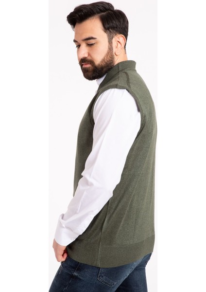Erkek Ince Yün Triko Örgü Baba Yelek modelleri