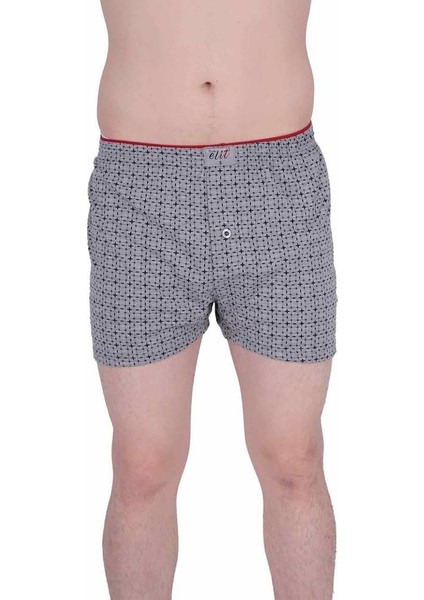6'lı Tutku Elit Havlu Bel Erkek Penye Desenli Boxer 1102