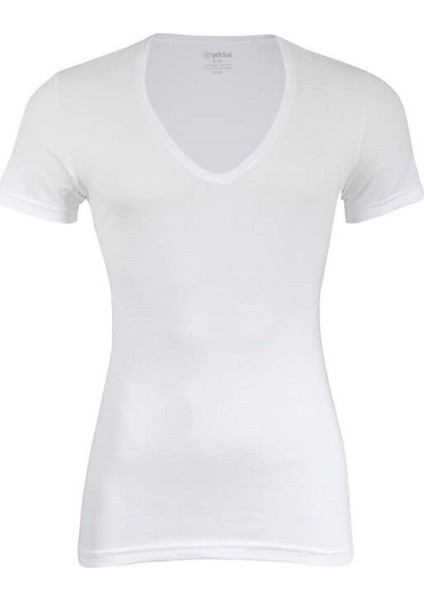 355-356 Erkek Derin V Yaka Kısa Kollu T-Shirt