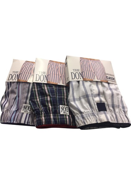 3'lü Poplin Boxer %100 Cotton Kumaş Boxer