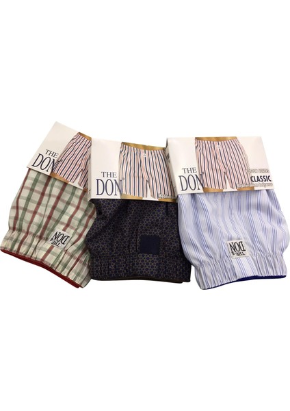 3'lü Poplin Boxer %100 Cotton Kumaş Boxer
