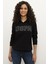 U.S. Polo Assn. Kadın Siyah Sweat Shirt Basic 50232090-Vr046