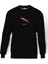 Led Zeppelin Amoled Baskılı Siyah Erkek Örme Sweatshirt Uzun Kol 1