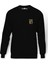 Manowar Warriors Of The World United Baskılı Siyah Erkek Örme Sweatshirt Uzun Kol 1