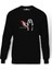 Marilyn Manson Metal Rock Music Müzik Baskılı Siyah Erkek Örme Sweatshirt Uzun Kol 1