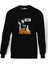 Pulp Fiction Baskılı Siyah Erkek Örme Sweatshirt Uzun Kol 1