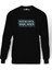 Sherlock Holmes 2 Baskılı Siyah Erkek Örme Sweatshirt Uzun Kol 1