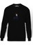 Sherlock Holmes 3 Baskılı Siyah Erkek Örme Sweatshirt Uzun Kol 1