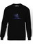 Singin In The Rain Baskılı Siyah Erkek Örme Sweatshirt Uzun Kol 1
