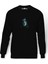 Slipknot Mıck Thomson Altına Yazı Yaz Baskılı Siyah Erkek Örme Sweatshirt Uzun Kol 1