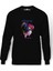The Doors Jim Morrison Baskılı Siyah Erkek Örme Sweatshirt Uzun Kol 1