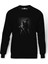 The Last Of Us Baskılı Siyah Erkek Örme Sweatshirt Uzun Kol 1
