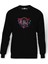 Triangle Lion Screen 2 Baskılı Siyah Erkek Örme Sweatshirt Uzun Kol 1