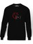 V For Vendetta 2 Baskılı Siyah Erkek Örme Sweatshirt Uzun Kol 1