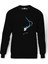 Anime Amoled Baskılı Siyah Erkek Örme Sweatshirt Uzun Kol 1