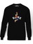 Basketball Slam Dunk Basketball Slam Dunk Baskılı Siyah Erkek Örme Sweatshirt Uzun Kol 1