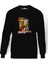 CLUB METAL ROCK MUZİK Baskılı Siyah Erkek Örme Sweatshirt Uzun Kol 1