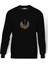 Gibson Les Paul Metal Rock Music Baskılı Siyah Erkek Örme Sweatshirt Uzun Kol 1
