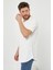 Erkek Kırık Beyaz Pis Yaka Salaş T-SHIRT-TCPS001R56S 5