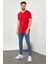Erkek Kırmızı Pis Yaka Salaş T-SHIRT-TCPS001R57S 2