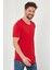 Erkek Kırmızı Pis Yaka Salaş T-SHIRT-TCPS001R57S 3