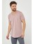 Erkek Koyu Pudra Pis Yaka Salaş T-SHIRT-TCPS001R58S 3
