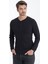 Düğmeli Kaşkorse Uzun Kollu T-Shirt 1