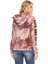 WL255 Kabartmalı Baskı Kapşonlu Kiremit Sweatshirt 4