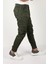 Point Shop Erkek Haki Renk Paçası Lastikli Slim Fit Likralı Körüklü Cep Kargo Pantolon