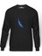 Dünya Mavi Baskılı Füme Erkek Örme Sweatshirt Uzun Kol 1
