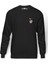 Fil ve Tavşan Göğüs Baskılı Füme Erkek Örme Sweatshirt Uzun Kol 1