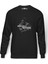 Muhammed Ali Typography Boks Baskılı Füme Erkek Örme Sweatshirt Uzun Kol 1