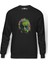 Albert Einstein Colors Baskılı Füme Erkek Örme Sweatshirt Uzun Kol 1