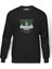 Rick Science Gym Baskılı Füme Erkek Örme Sweatshirt Uzun Kol 1