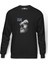 Leon Baskılı Füme Erkek Örme Sweatshirt Uzun Kol 1