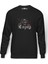 Rose Skull Gül Baskılı Füme Erkek Örme Sweatshirt Uzun Kol 1