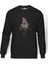 Captain Baskılı Füme Erkek Örme Sweatshirt Uzun Kol 1