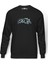 Skrillex 2 Baskılı Füme Erkek Örme Sweatshirt Uzun Kol 1