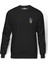 Skull Panda Baskılı Füme Erkek Örme Sweatshirt Uzun Kol 1